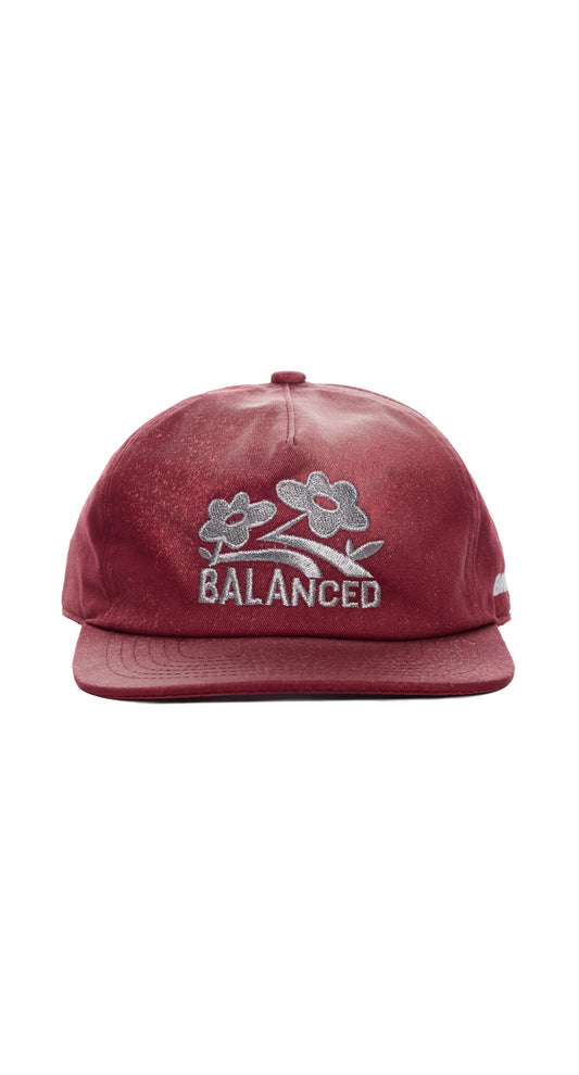 BALANCED FLOWER CAP BURGUNDY